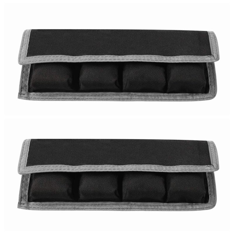 Meking 2 Pcs DSLR Battery Case Holder Storage Bag (4 Pocket) for AA/AAA Battery and LP-E6 LP-E8 LP-E10 LP-E12, EN-EL14 EN-EL15, NP-FW50 NP-F550 NP-FM500H (Gray) - Image 1
